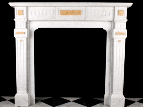 French Palladian style Marble Fireplace